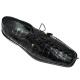 Romano "Rino" Black Genuine Crocodile Tail/Eel  Shoes